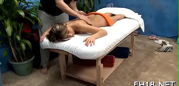  See as these cute 18 year old beauties get a surprise happy ending by their massage therapist!